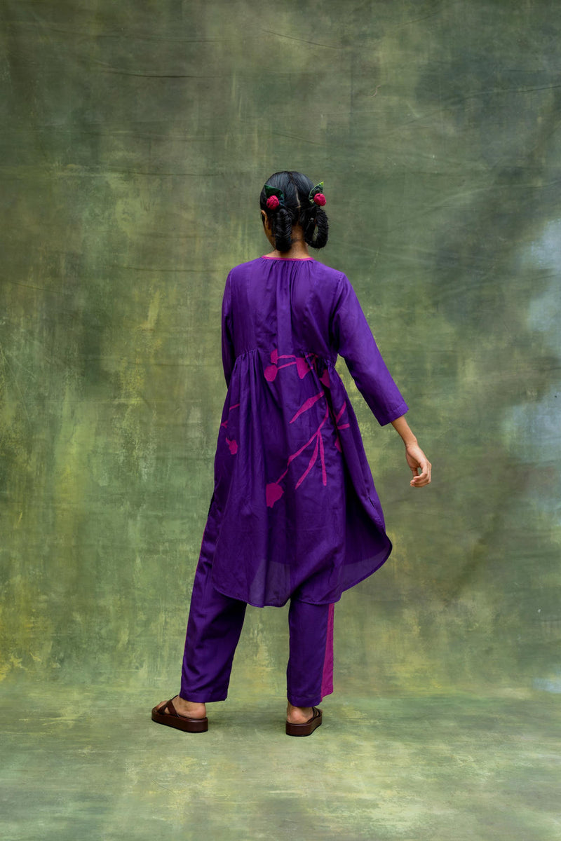 Naomi Embroidered Tunic by Doodlage in purple color for women in Singapore