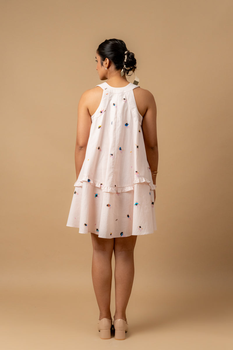 Daisy Daze Printed Dress by Doodlage in pink color for women in Singapore