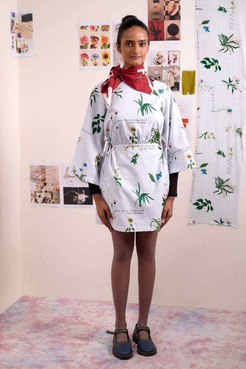 AURIELLE PRINTED DRESS linen by Doodlage for women in Singapore