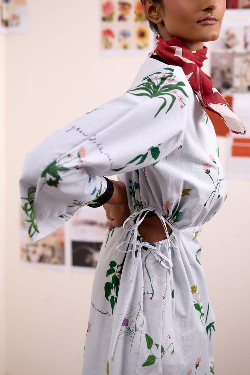AURIELLE PRINTED DRESS linen by Doodlage for women in Singapore