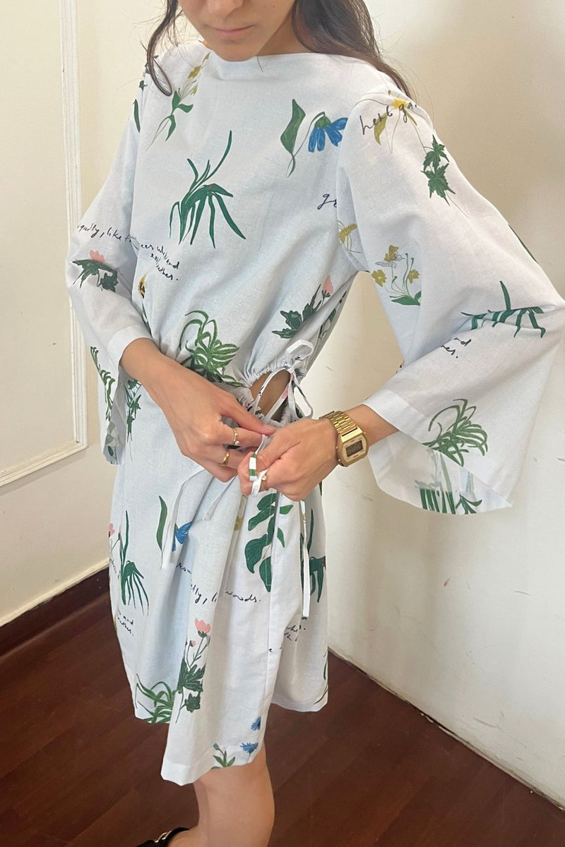 AURIELLE PRINTED DRESS linen by Doodlage for women in Singapore