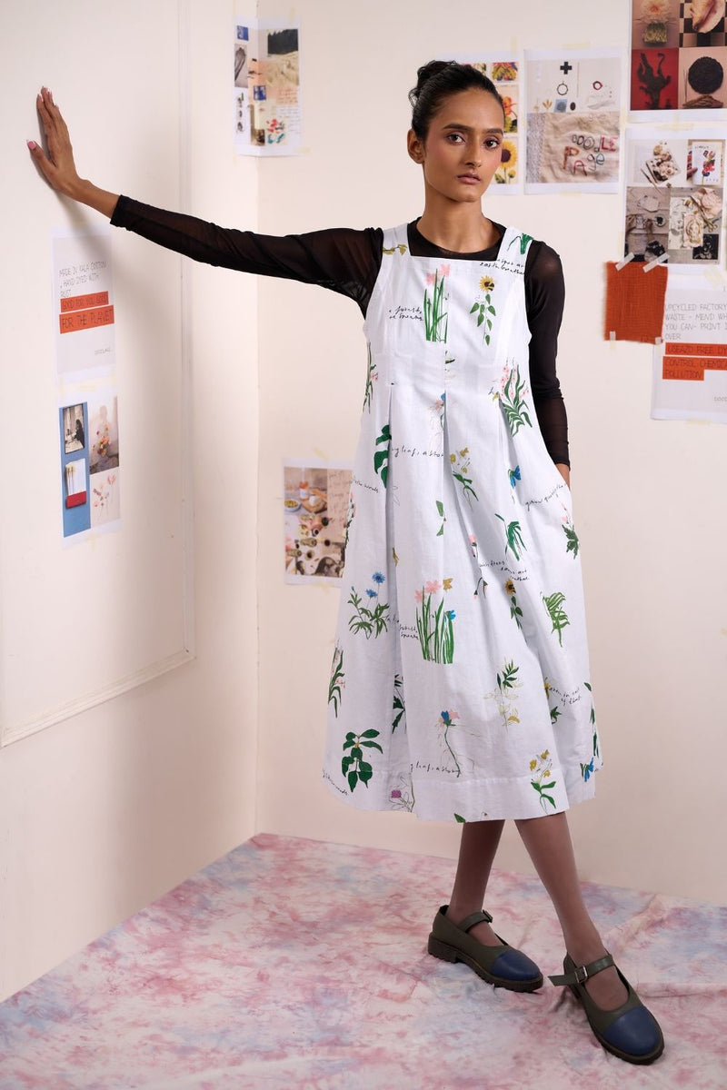 MALAYA PRINTED DRESS linen by Doodlage for women in Singapore