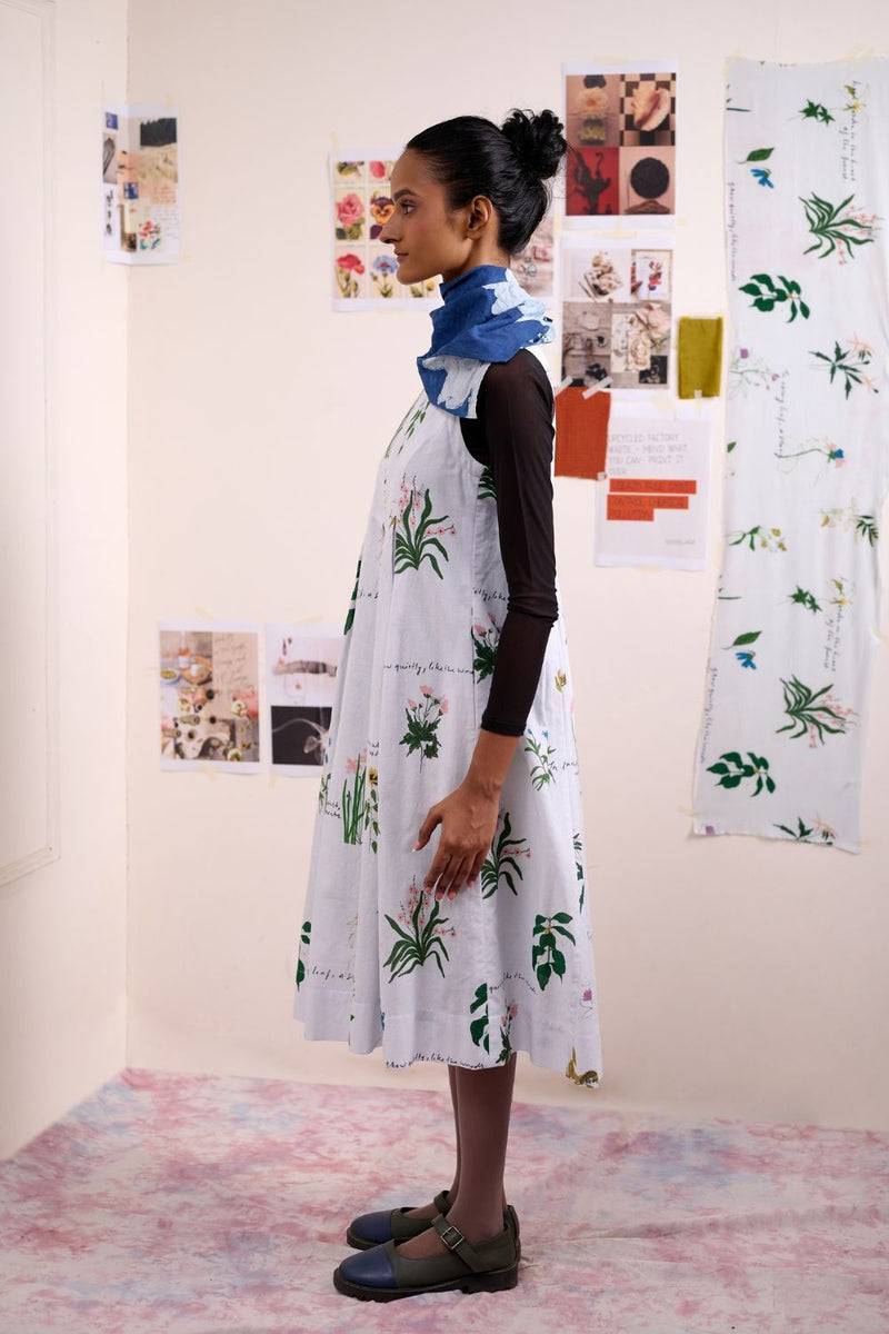 MALAYA PRINTED DRESS linen by Doodlage for women in Singapore