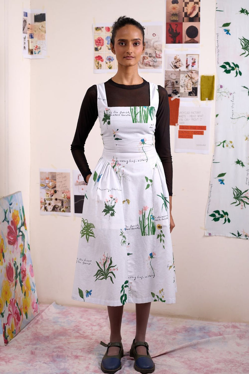 KYREN PRINTED DRESS linen by Doodlage for women in Singapore