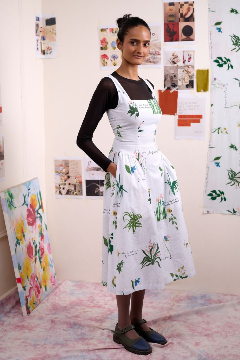 KYREN PRINTED DRESS linen by Doodlage for women in Singapore