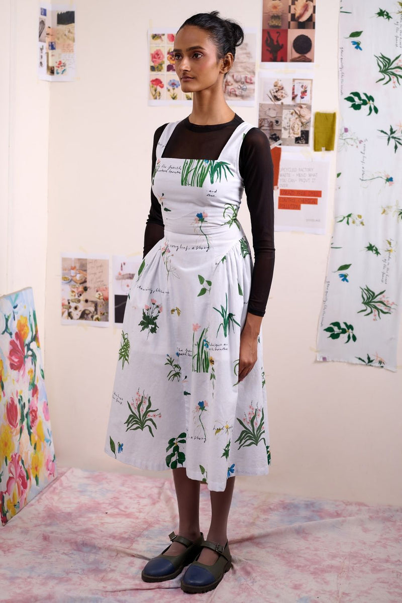KYREN PRINTED DRESS linen by Doodlage for women in Singapore