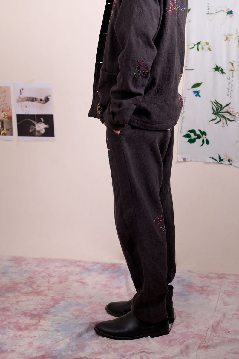 OREN GREY PANTS cotton by Doodlage for women in Singapore
