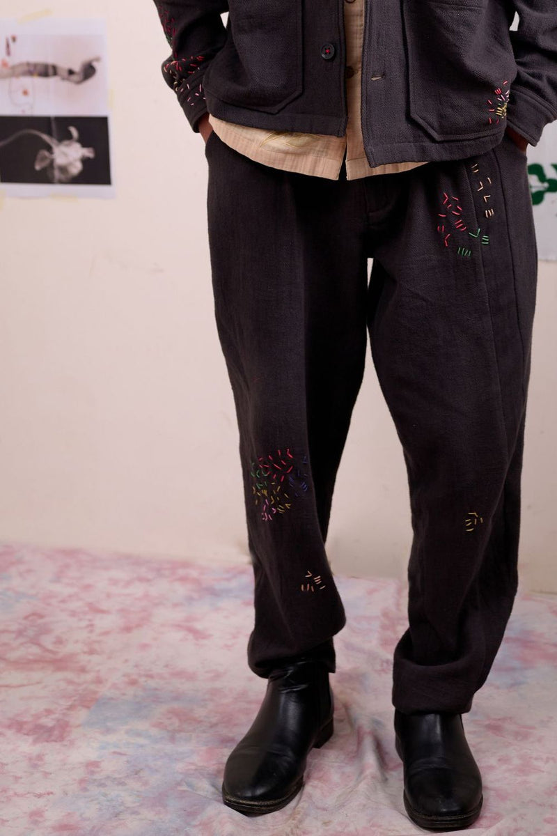 OREN GREY PANTS cotton by Doodlage for women in Singapore