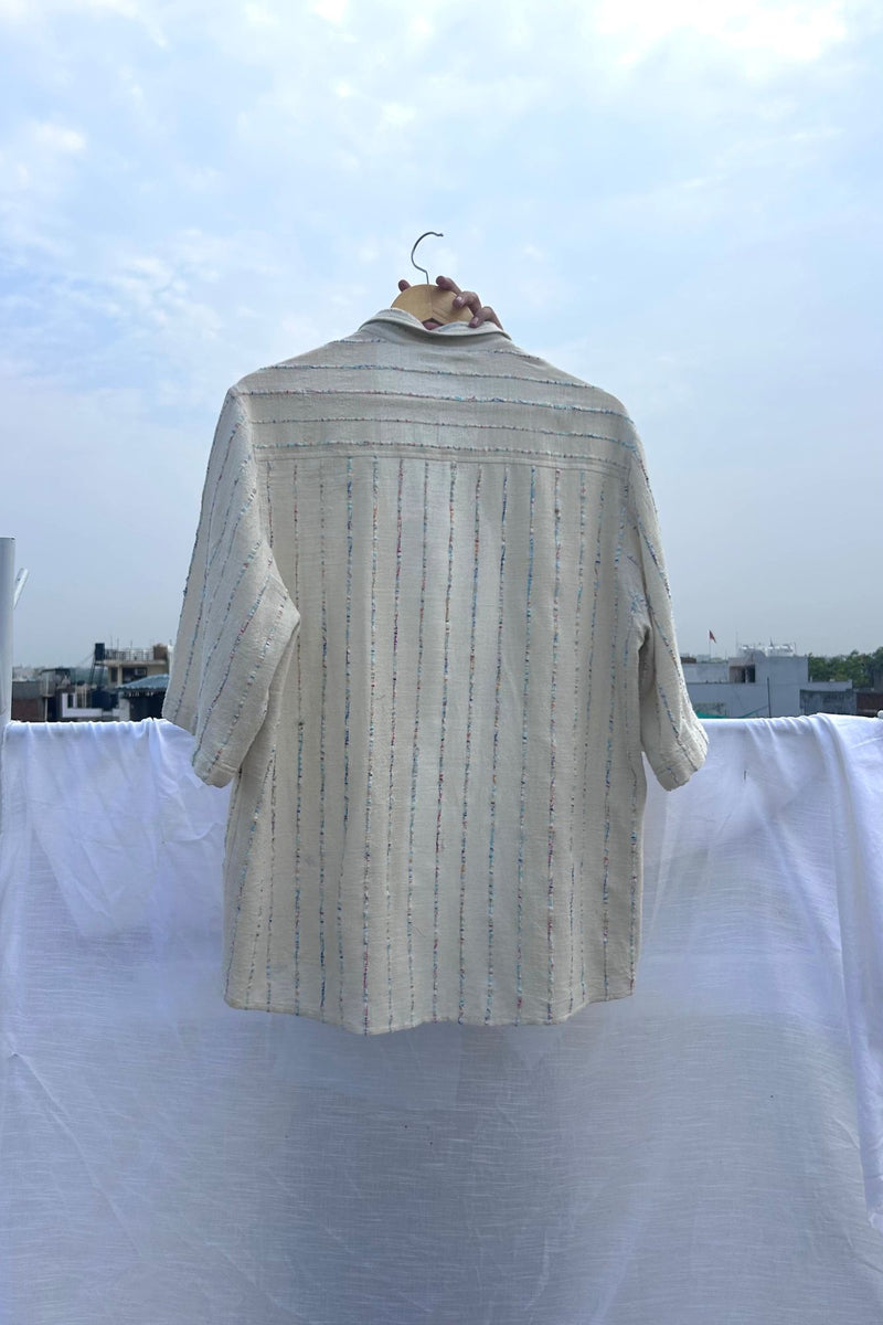 Vivianne Unisex Shirt by Doodlage in beige color for women in Singapore