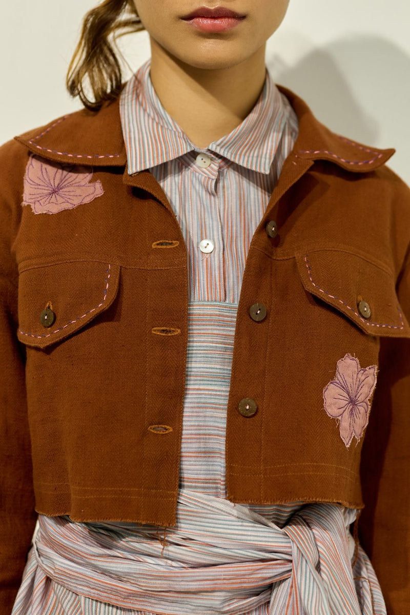 AUSTIN EMBROIDERED SHIRT cotton by Doodlage for women in Singapore
