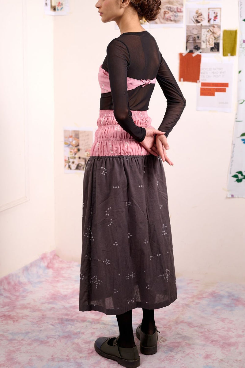 VINE BANDHANI SKIRT cotton by Doodlage for women in Singapore