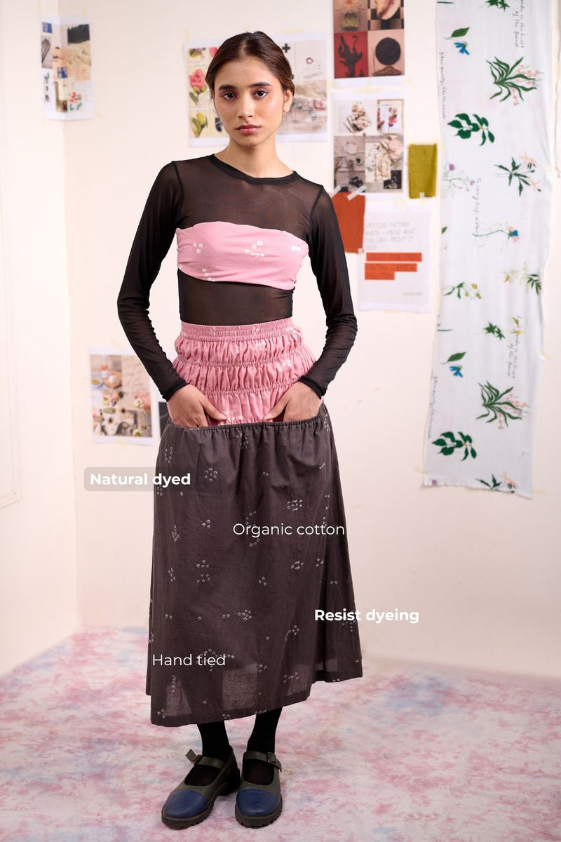 VINE BANDHANI SKIRT cotton by Doodlage for women in Singapore