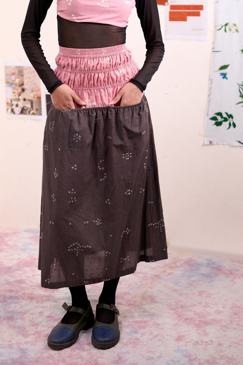 VINE BANDHANI SKIRT cotton by Doodlage for women in Singapore