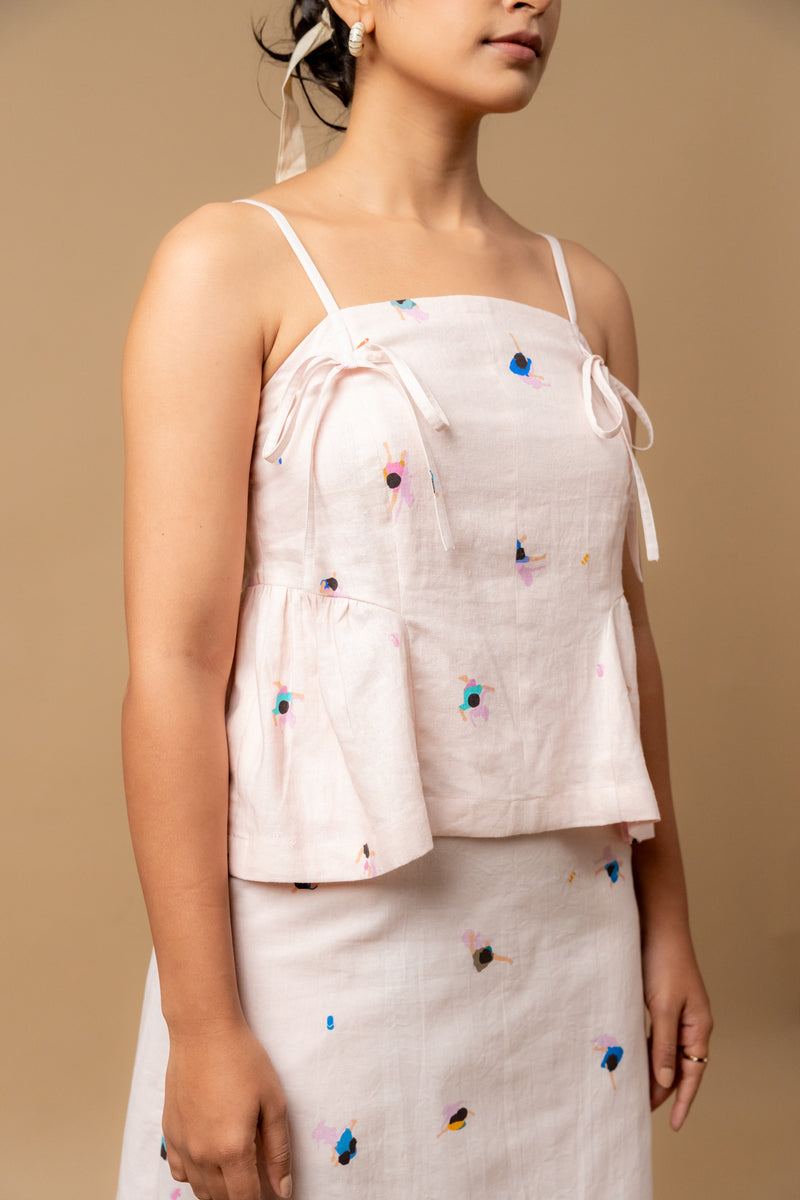 Starglade printed set by Doodlage in pink color for women in Singapore
