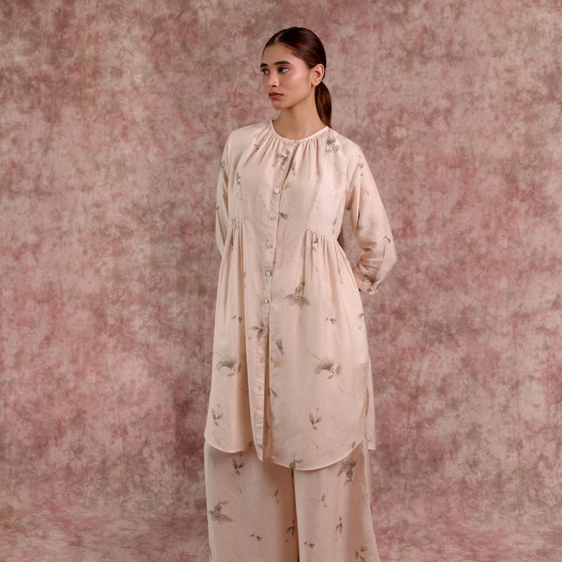 NAOMI GEORGETTE PRINTED SET georgette by Doodlage in beige color for women in Singapore