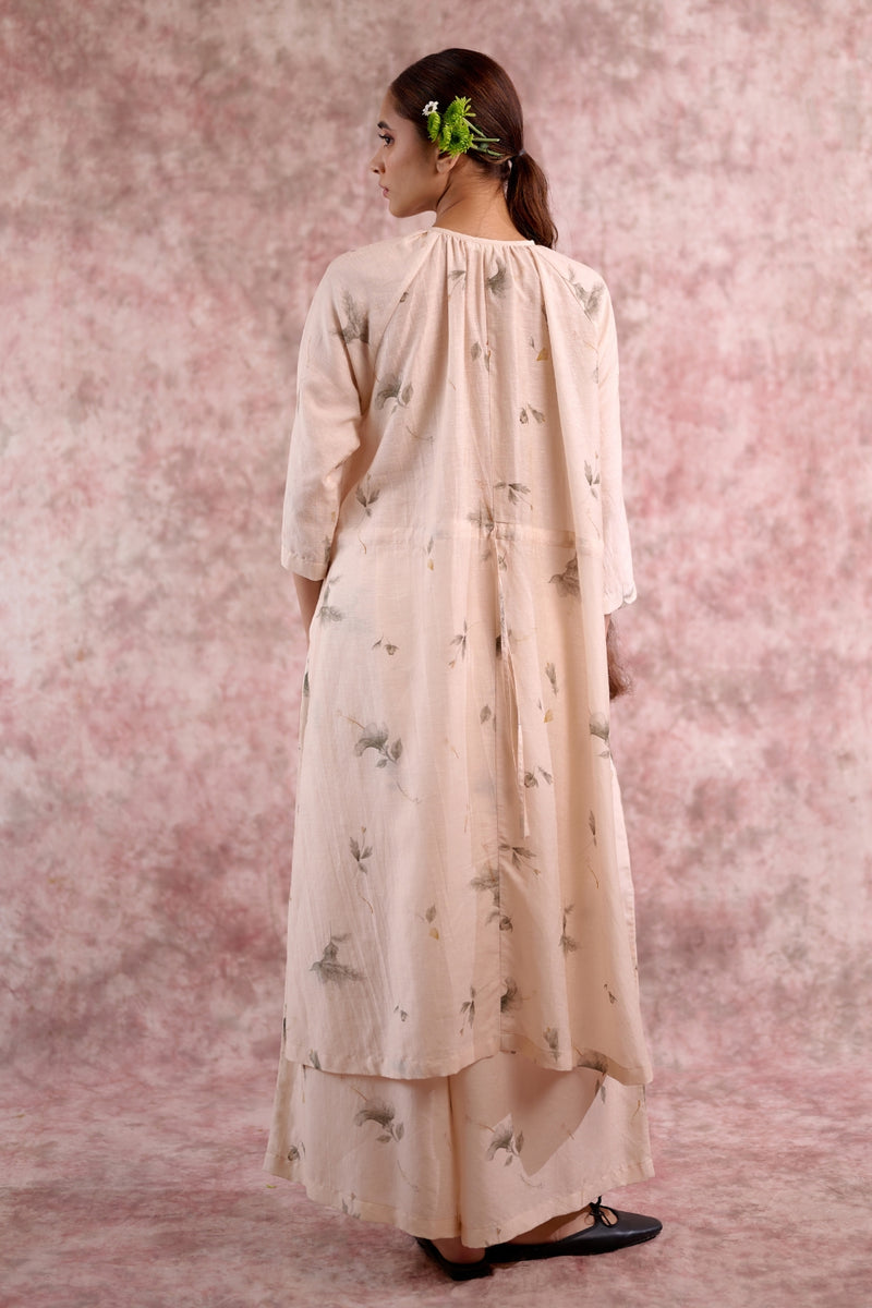 Hayde beige tunic georgette by Doodlage in beige color for women in Singapore