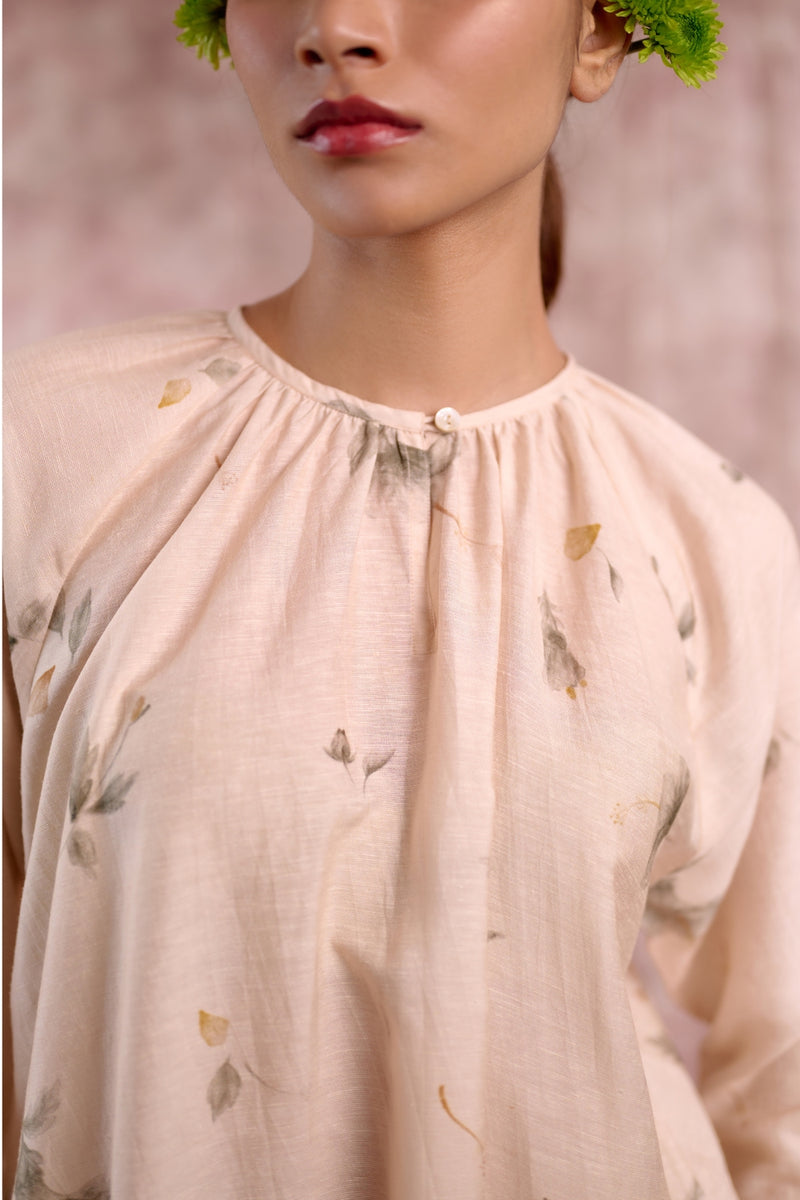Hayde beige tunic georgette by Doodlage in beige color for women in Singapore