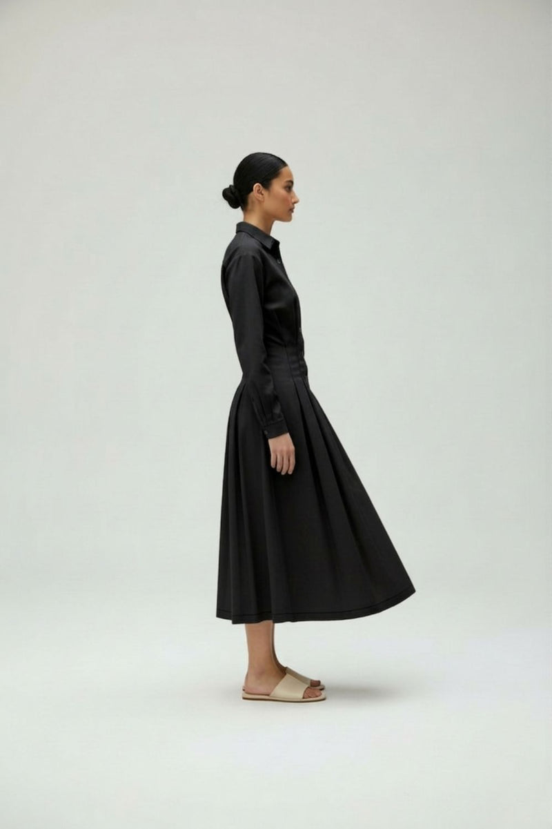 Cecile Black dress by Doodlage in black color for women in Singapore