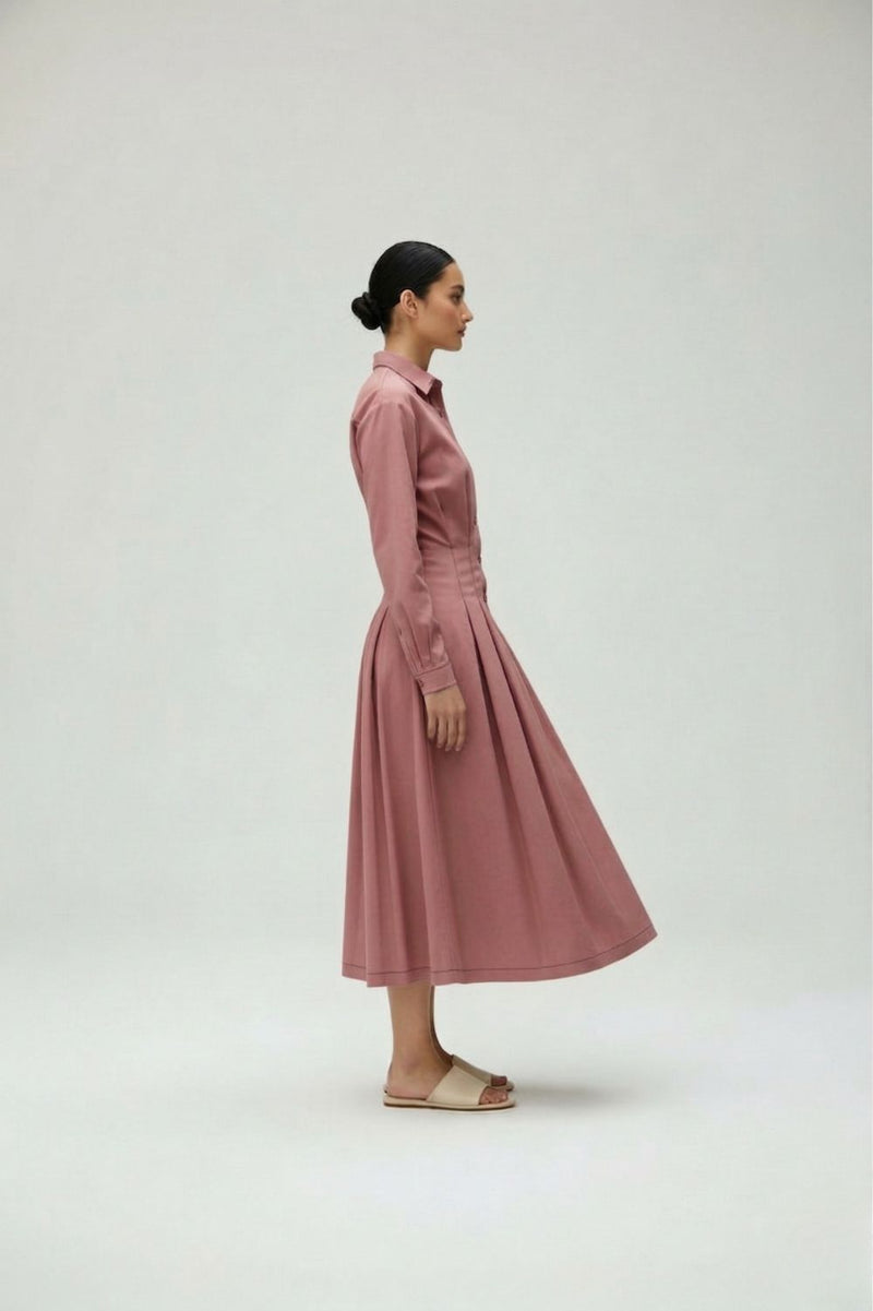 CECILE PINK DRESS lyocell blend by Doodlage in pink color for women in Singapore