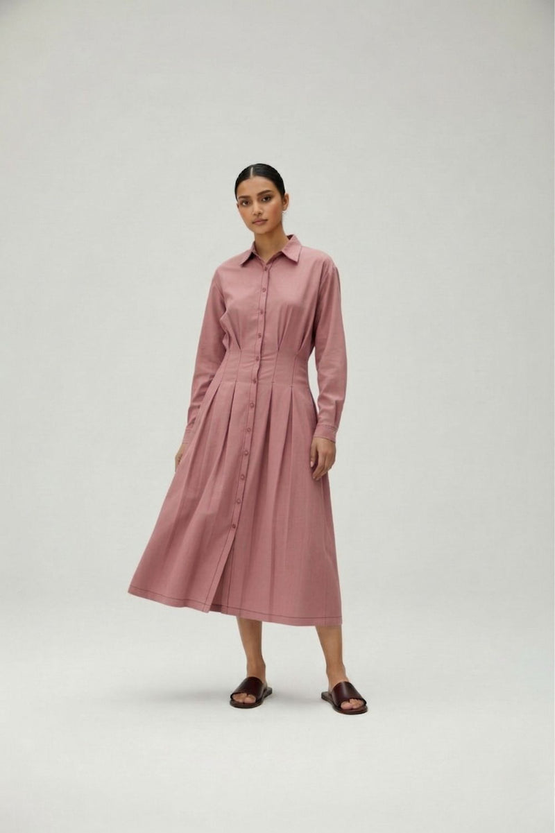 CECILE PINK DRESS lyocell blend by Doodlage in pink color for women in Singapore