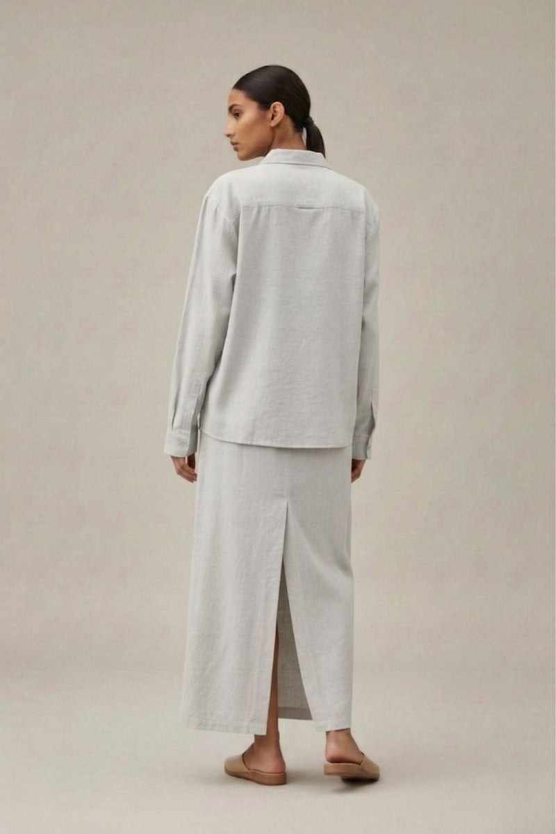 EARO WHITE SHIRT lyocell blend by Doodlage in white color for women in Singapore