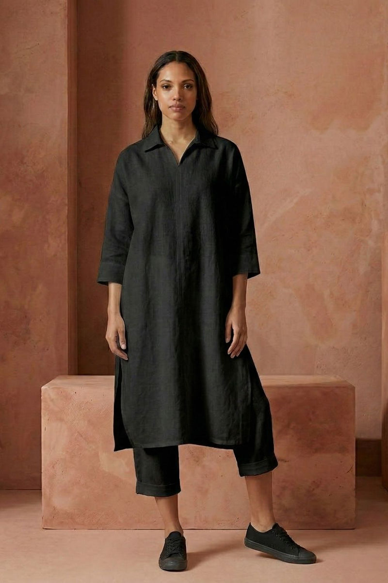 BLAKE BLACK SET upcycled cotton by Doodlage in black color for women in Singapore