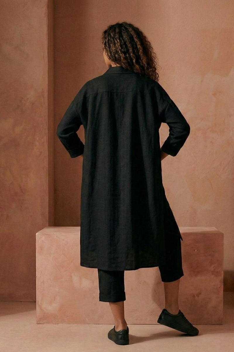 BLAKE BLACK SET upcycled cotton by Doodlage in black color for women in Singapore