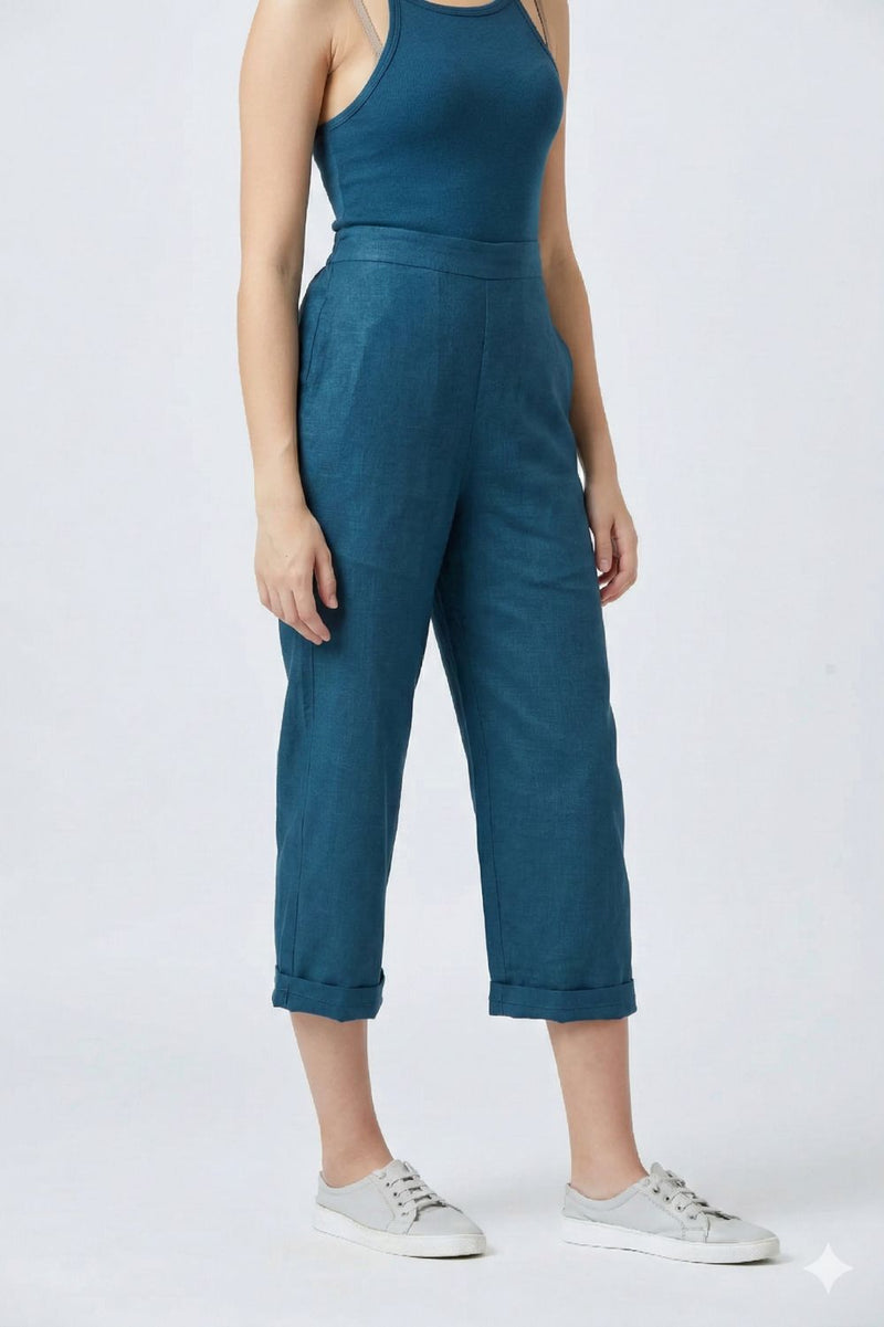 BLAKE TEAL SET upcycled cotton by Doodlage in teal color for women in Singapore