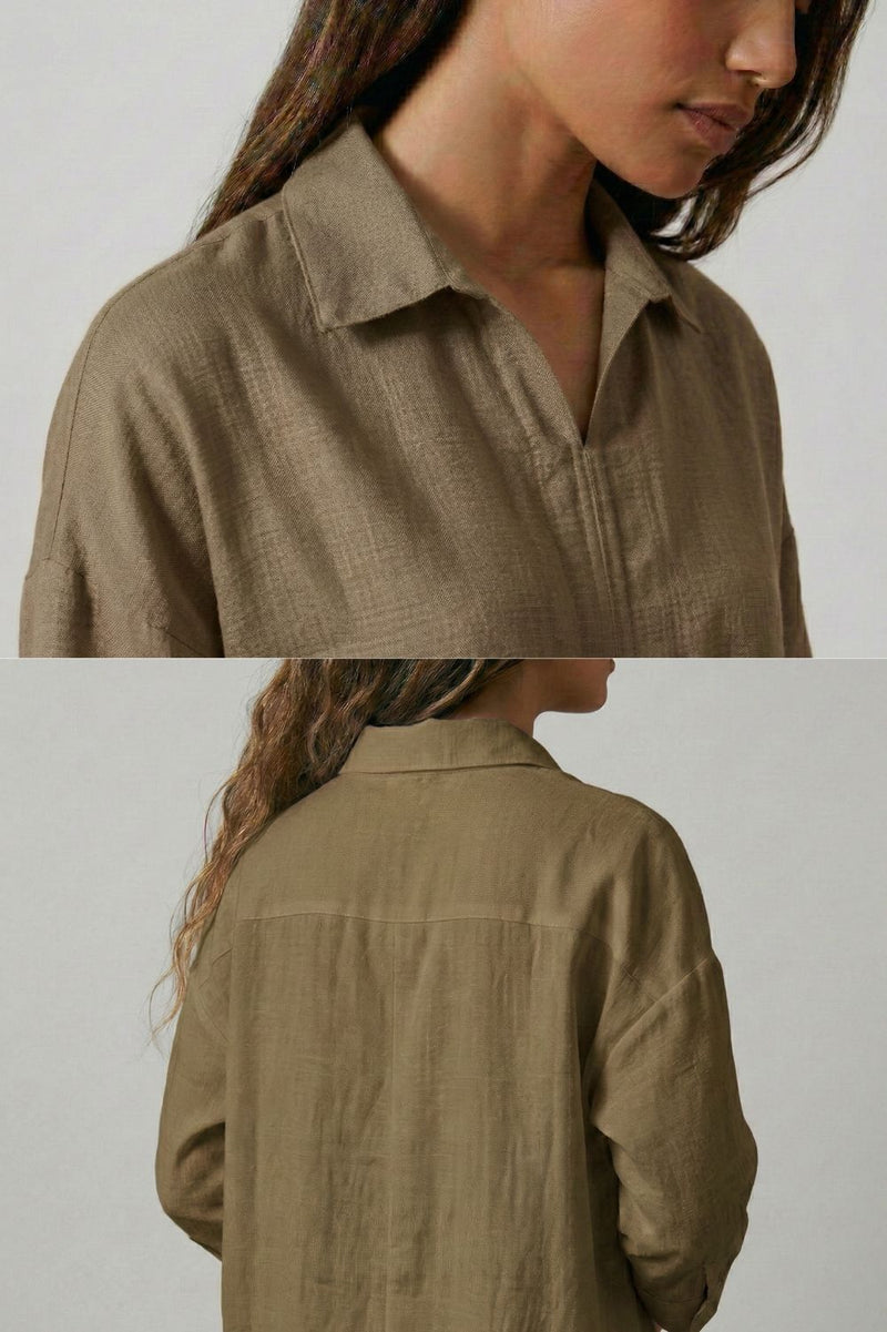 BLAKE OLIVE SET upcycled cotton by Doodlage in olive color for women in Singapore