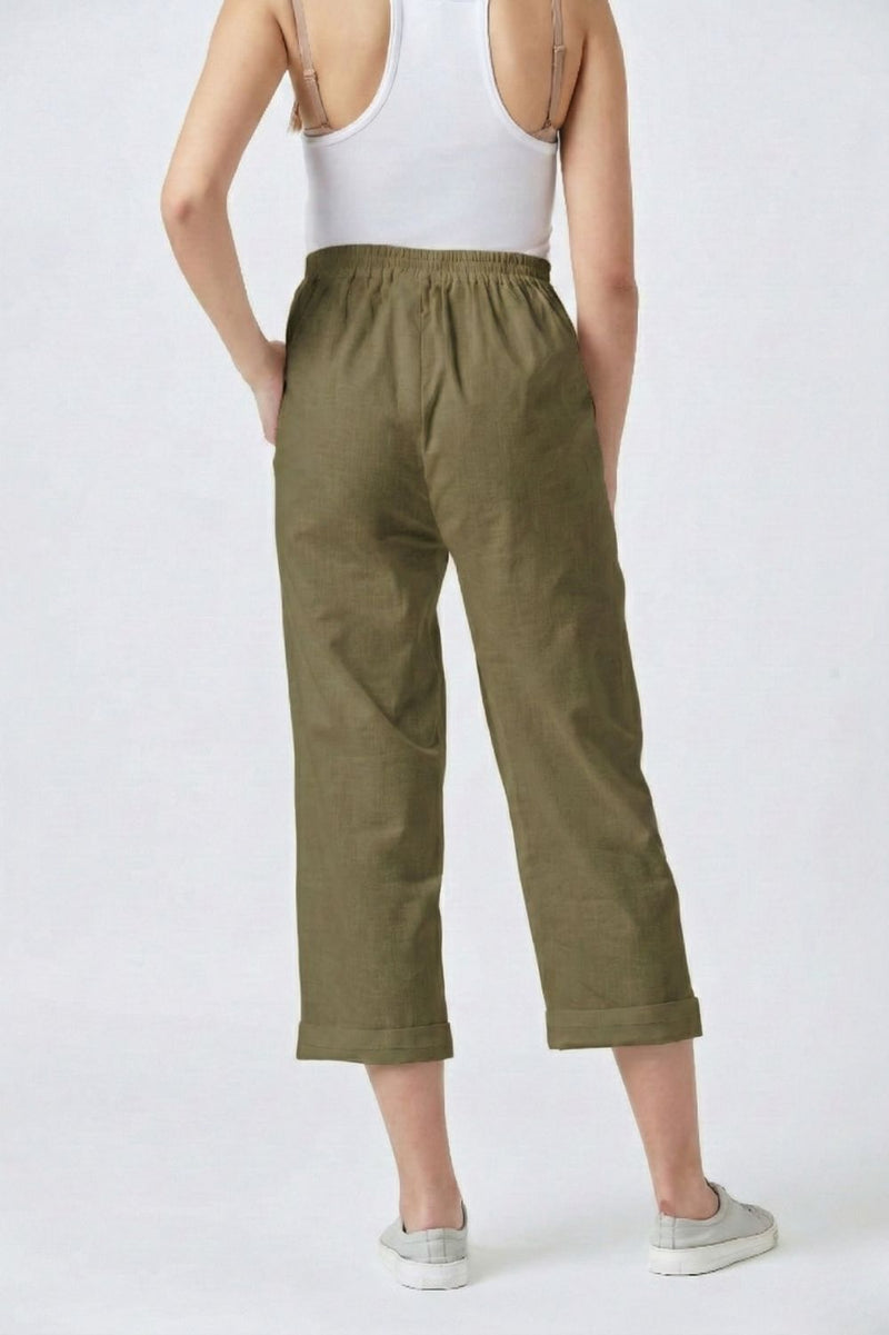 BLAKE OLIVE SET upcycled cotton by Doodlage in olive color for women in Singapore