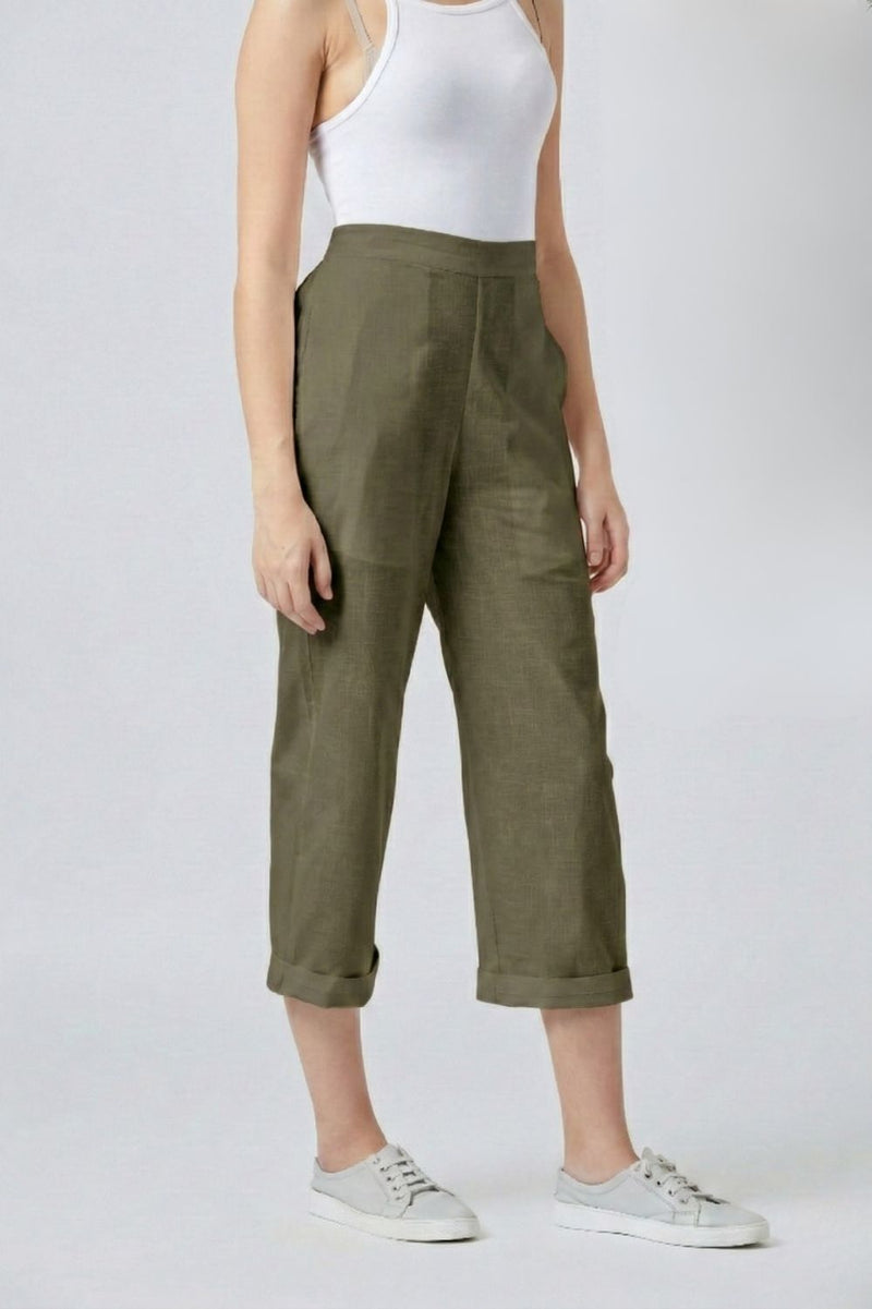 BLAKE OLIVE SET upcycled cotton by Doodlage in olive color for women in Singapore