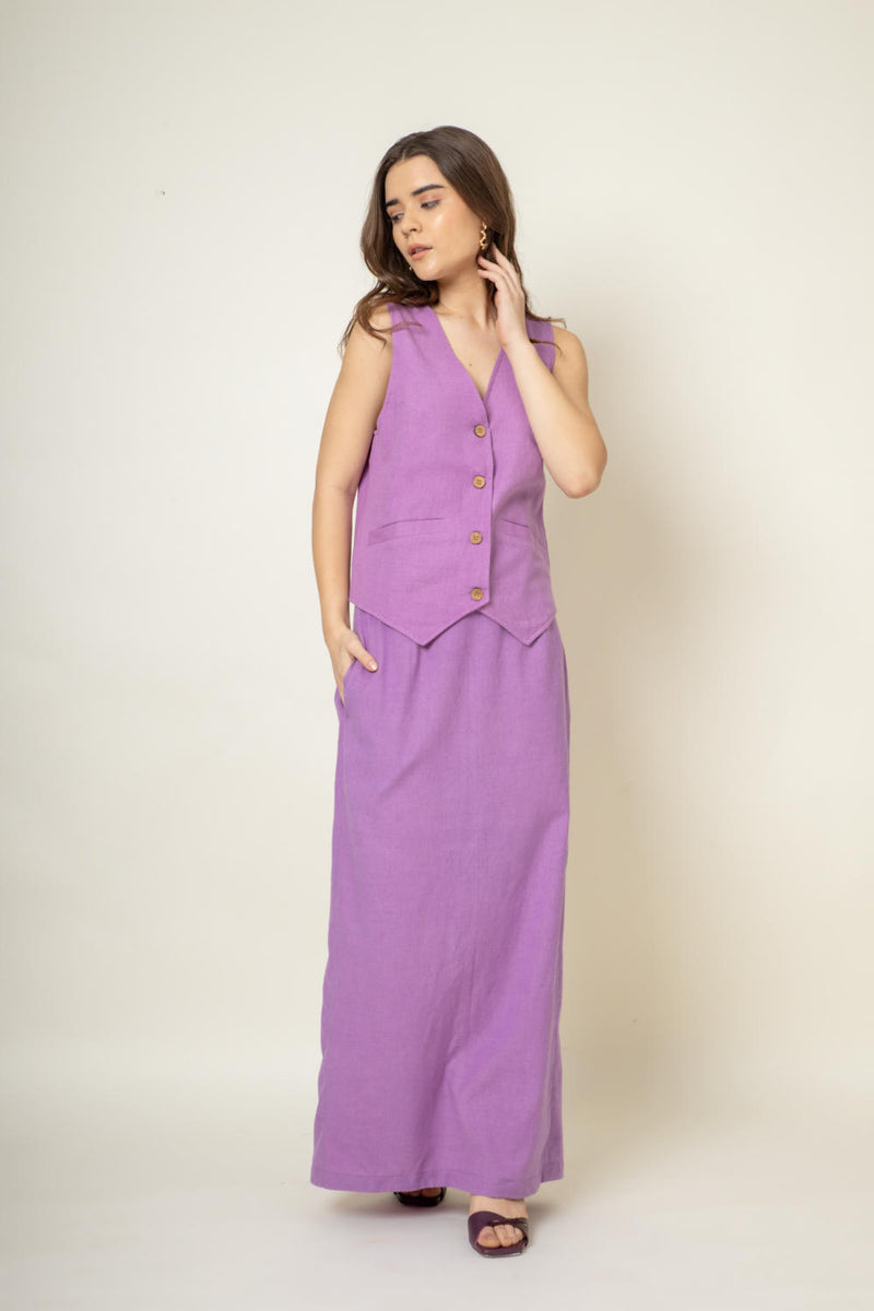 Francis Purple Coat cotton by Doodlage in purple color for women in Singapore