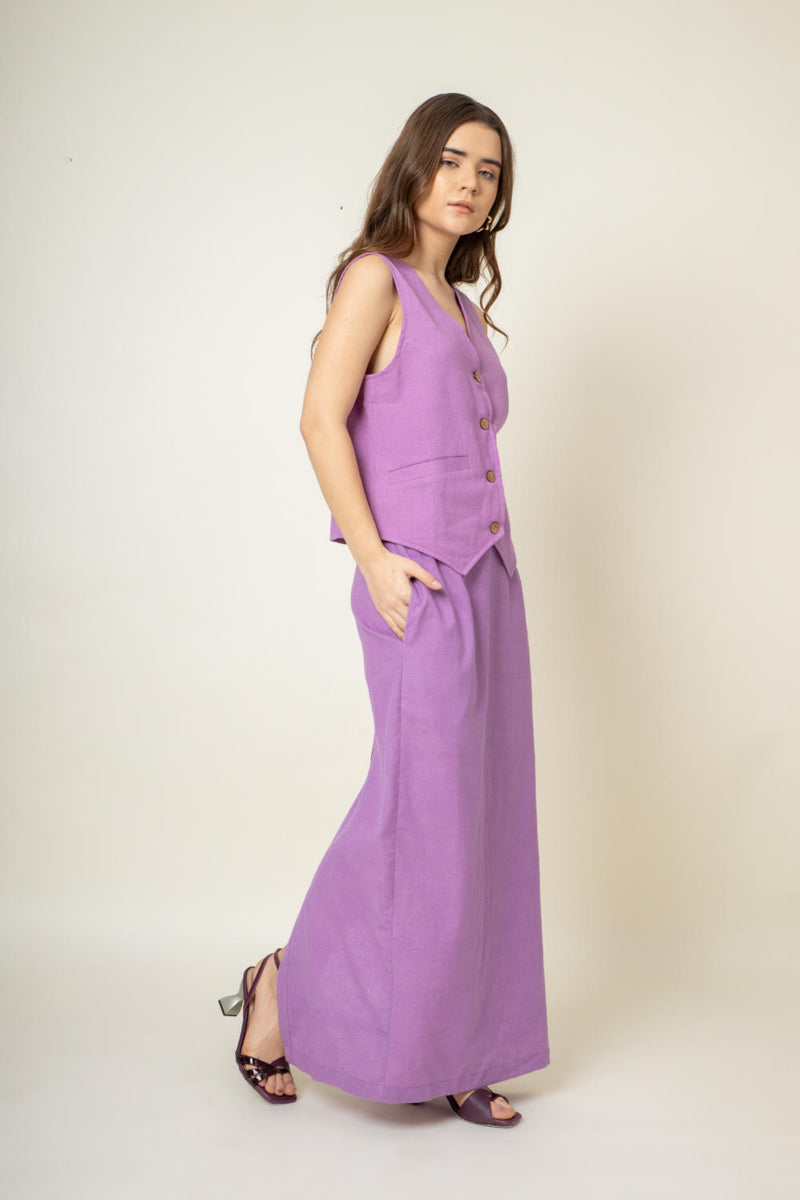 Francis Purple Coat cotton by Doodlage in purple color for women in Singapore