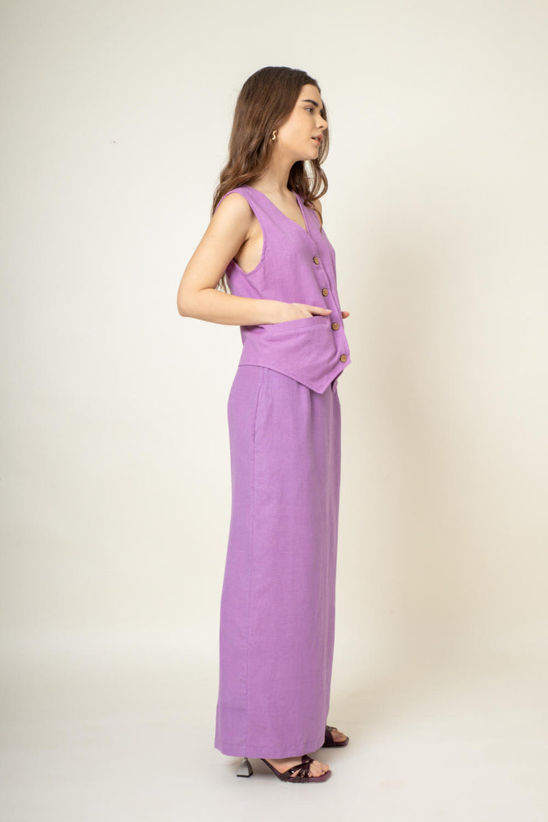 Francis Purple Coat cotton by Doodlage in purple color for women in Singapore