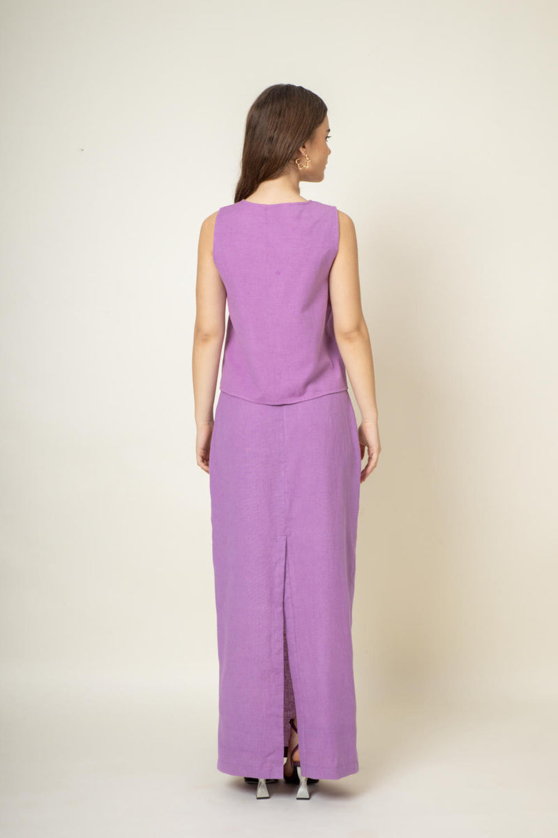 Francis Purple Coat cotton by Doodlage in purple color for women in Singapore
