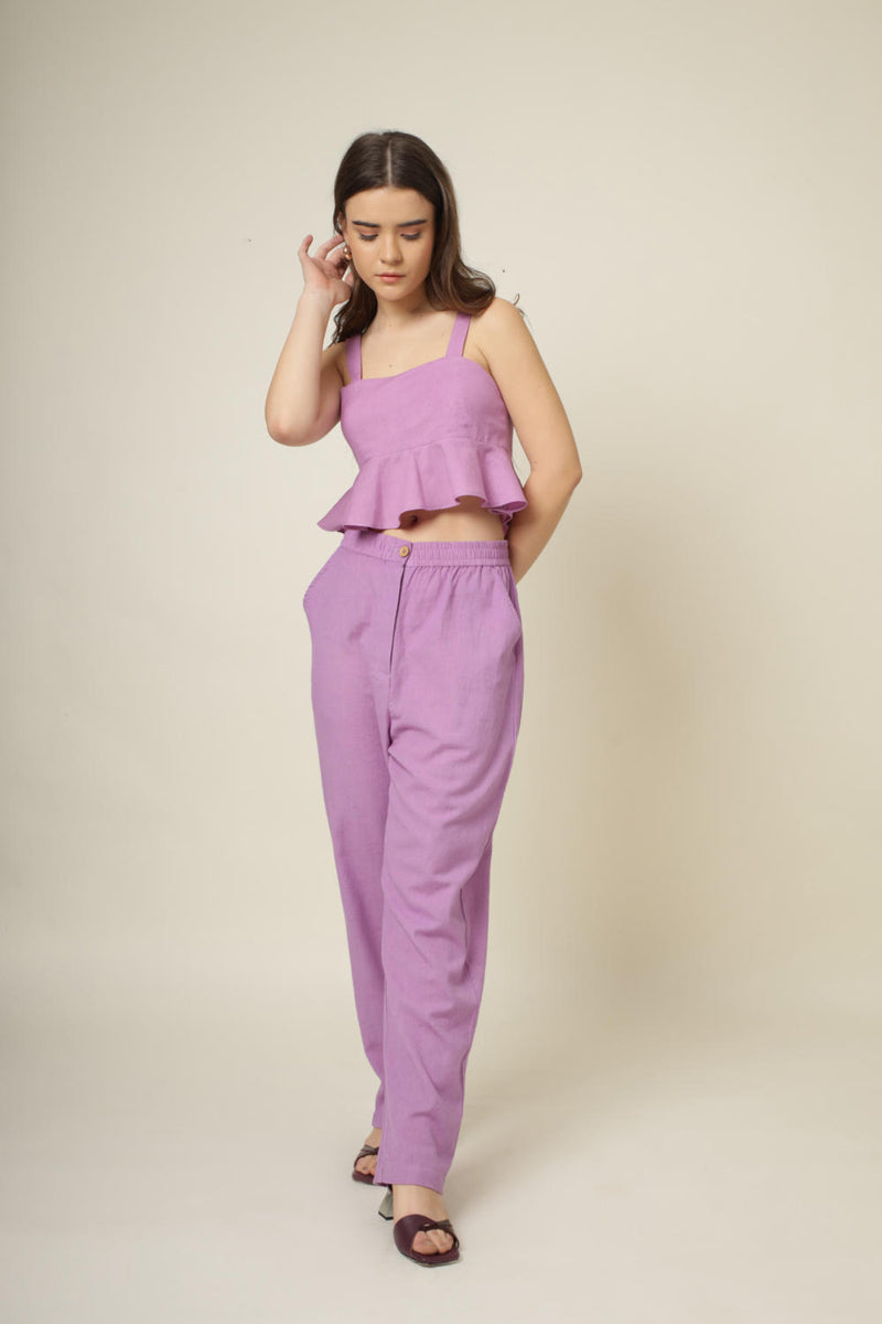 Wu Purple Top cotton by Doodlage in purple color for women in Singapore