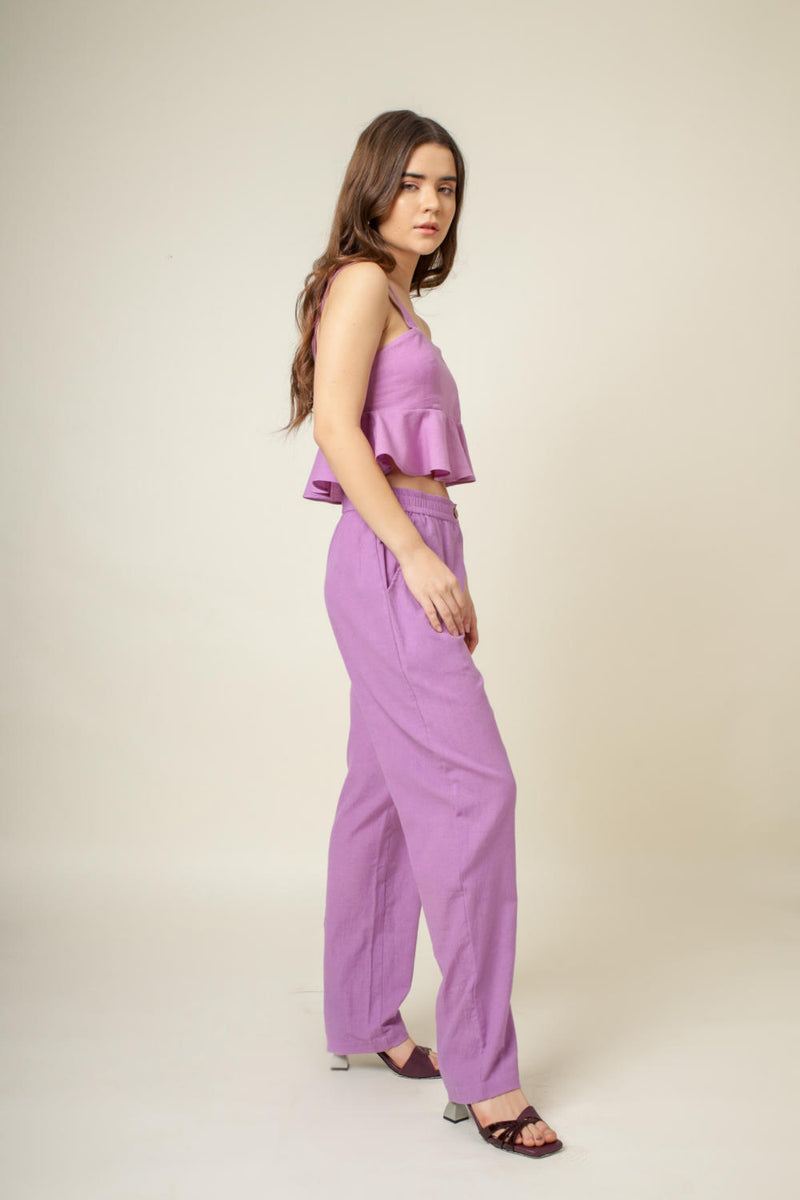 Wu Purple Top cotton by Doodlage in purple color for women in Singapore
