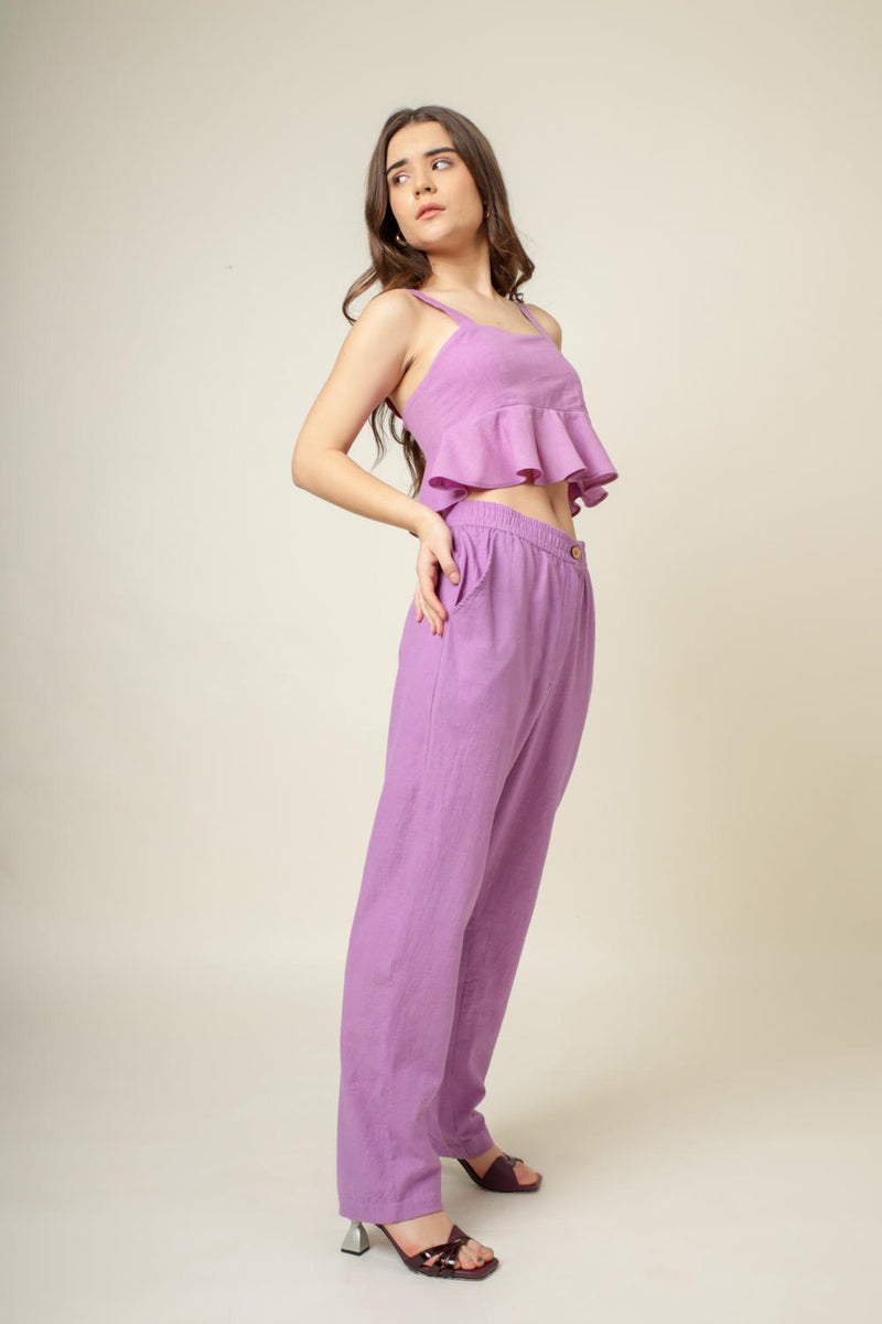 Wu Purple Top cotton by Doodlage in purple color for women in Singapore