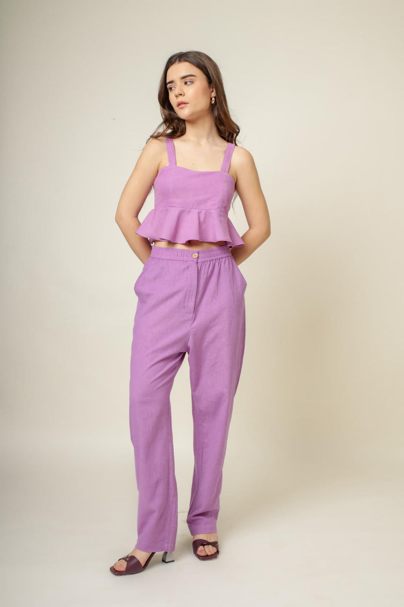 Wu Purple Top cotton by Doodlage in purple color for women in Singapore