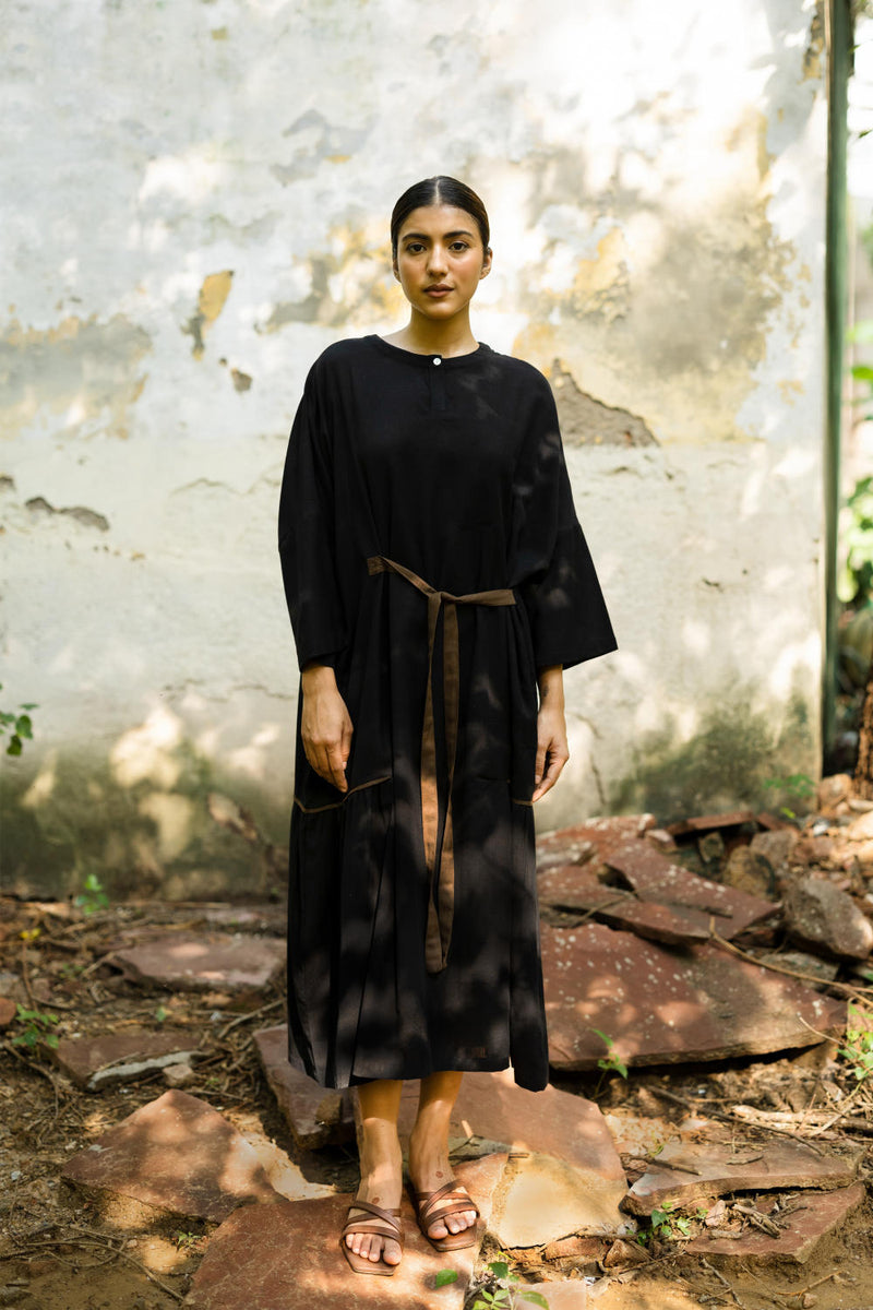 Edith Black Dress by Doodlage in black color for women in Singapore