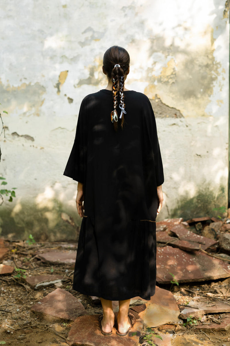 Edith Black Dress by Doodlage in black color for women in Singapore