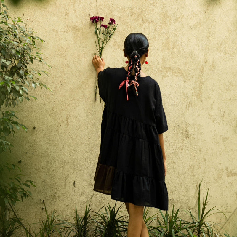 Arlene Black Dress by Doodlage in black color for women in Singapore
