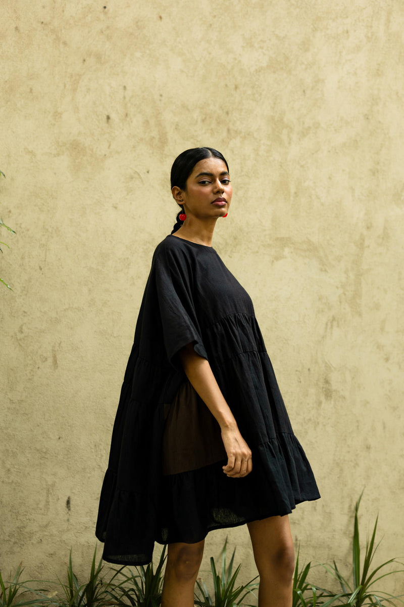 Arlene Black Dress by Doodlage in black color for women in Singapore