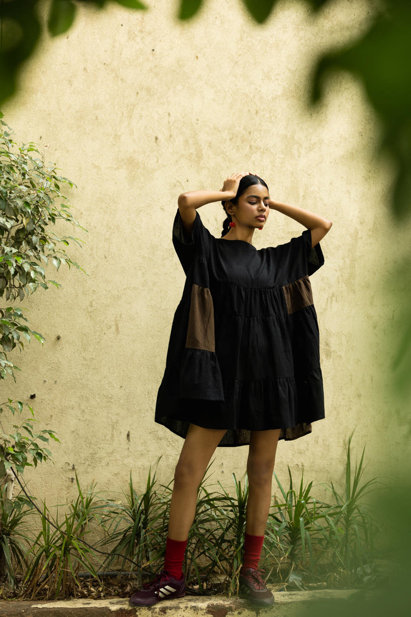 Arlene Black Dress by Doodlage in black color for women in Singapore