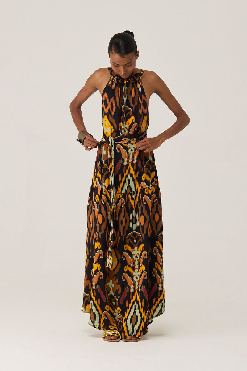 Bohemian Ikat Maxi Dress by World of SiSa for women in Singapore