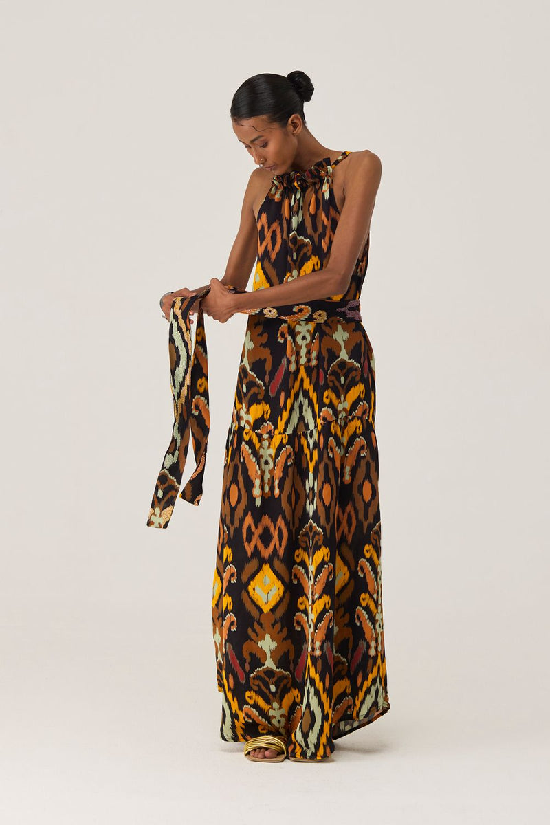 Bohemian Ikat Maxi Dress by World of SiSa for women in Singapore