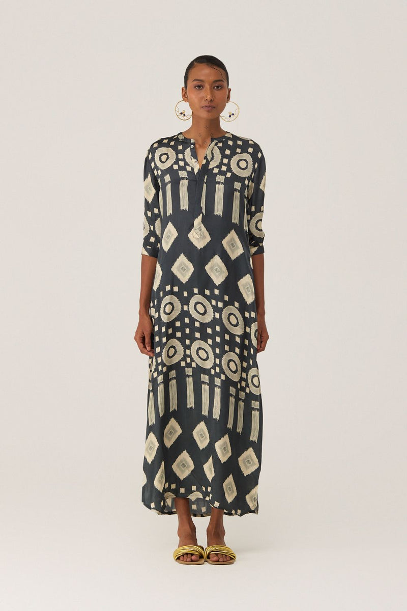 Eclipse Ikat Shirt Dress by World of SiSa for women in Singapore