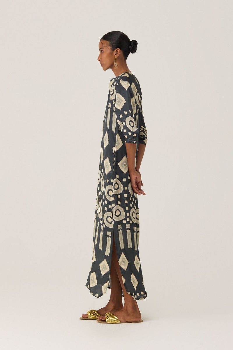 Eclipse Ikat Shirt Dress by World of SiSa for women in Singapore