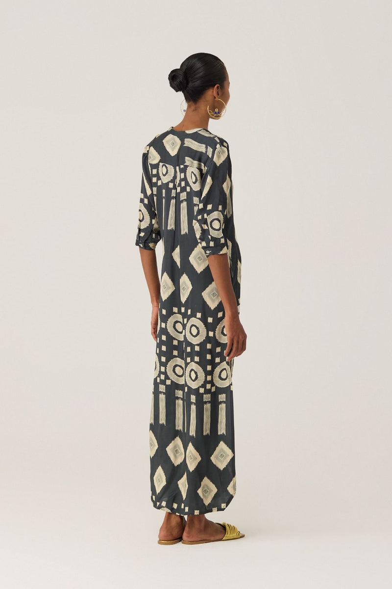 Eclipse Ikat Shirt Dress by World of SiSa for women in Singapore