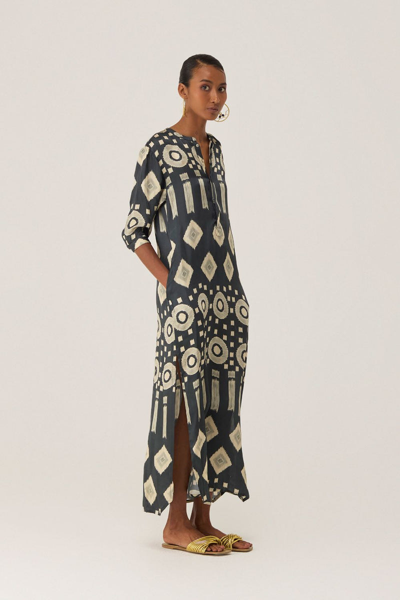 Eclipse Ikat Shirt Dress by World of SiSa for women in Singapore